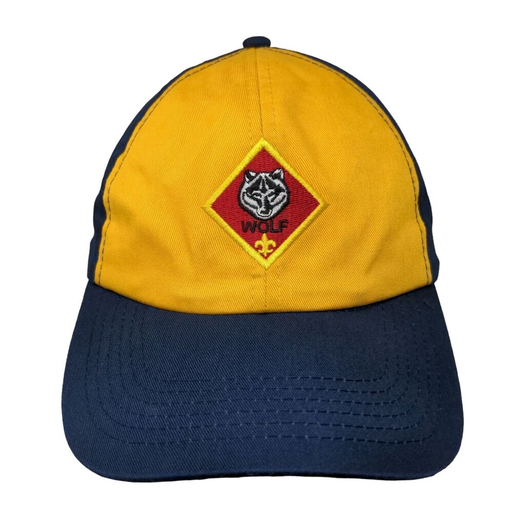 Cub Scouts Wolf Twill Strapback Hat Multicolor S/M Adjustable Embroidered